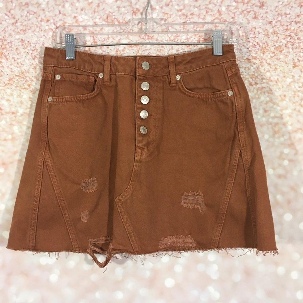 We The Free Distressed Mini Skirt